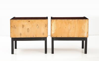 Pair of Italian Macassar Ebony Bedside Cabinets Italy circa 1960