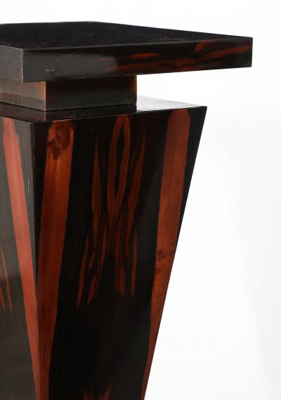 Pair of Italian Macassar Ebony Pedestals Italy circa 1970