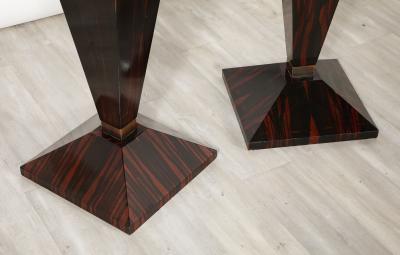 Pair of Italian Macassar Ebony Pedestals Italy circa 1970