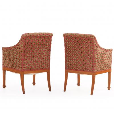 Pair of Italian Maple Armchairs C 1940