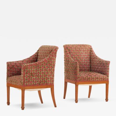 Pair of Italian Maple Armchairs C 1940