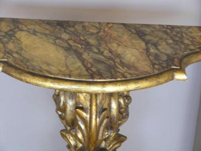 Pair of Italian Mecca Giltwood Consoles