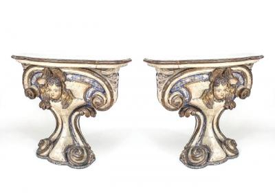 Pair of Italian Mid 18th Cent Console Tables