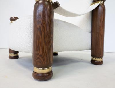 Pair of Italian Mid Century Boucle Armchairs