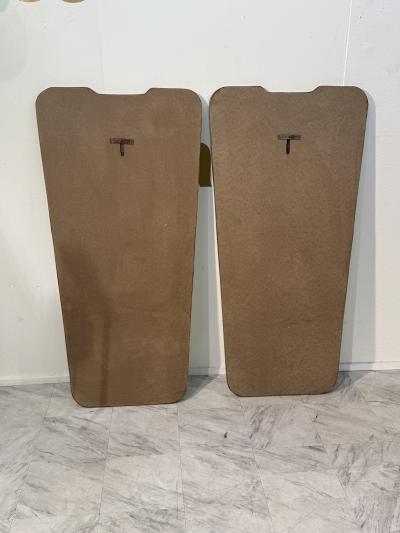 Pair of Italian Mid Century Brass Framed Wall Mirrors 1950s