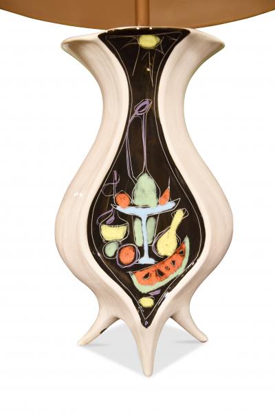 Pair of Italian Mid Century Ceramic Lamps