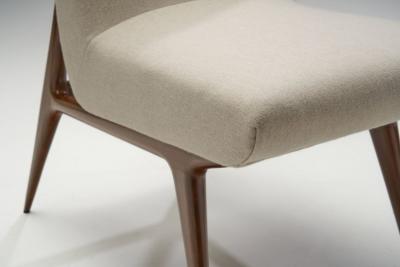 Pair of Italian Mid Century Geometric Lounge Chairs Italy ca 1950s