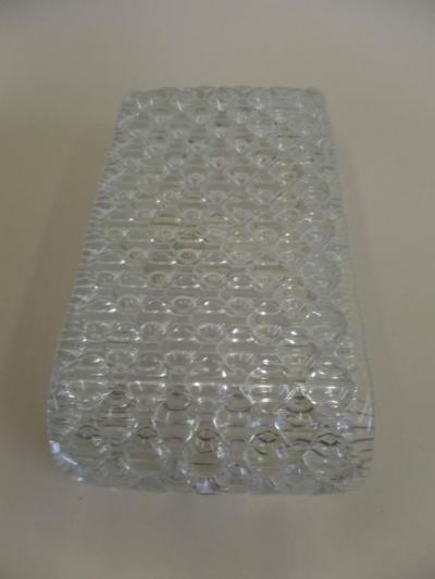 Pair of Italian Mid Century Modern Murano Venetian Diamond Glass Sconces