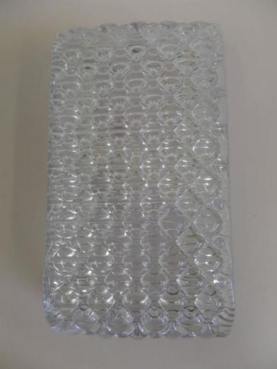 Pair of Italian Mid Century Modern Murano Venetian Diamond Glass Sconces