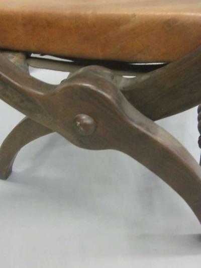Pair of Italian Mid Century Modern Neoclassical Leather Armchairs Lounge Chairs
