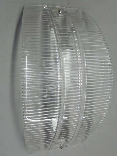 Pair of Italian Mid Century Modern Ribbed Murano Glass Sconces Flush Mounts