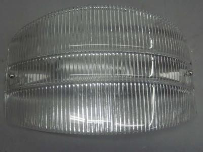Pair of Italian Mid Century Modern Ribbed Murano Glass Sconces Flush Mounts