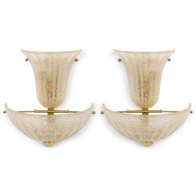 Pair of Italian Mid Century Murano Wall Sconces