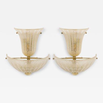 Pair of Italian Mid Century Murano Wall Sconces