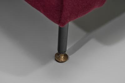 Pair of Italian Mid Century Upholstered Armchairs Italy 1960s