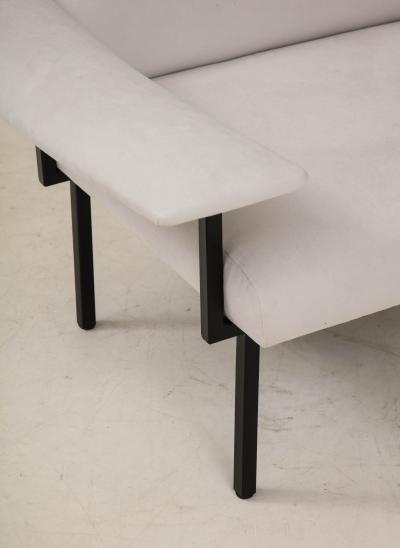 Pair of Italian Modern Iron Upholstered Armchairs