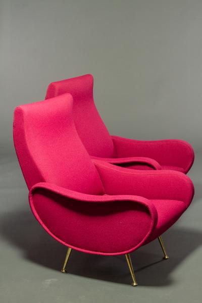 Pair of Italian Modern Lounge Chairs