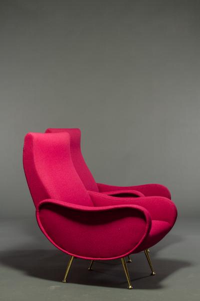 Pair of Italian Modern Lounge Chairs