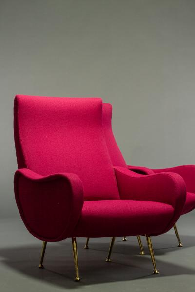 Pair of Italian Modern Lounge Chairs