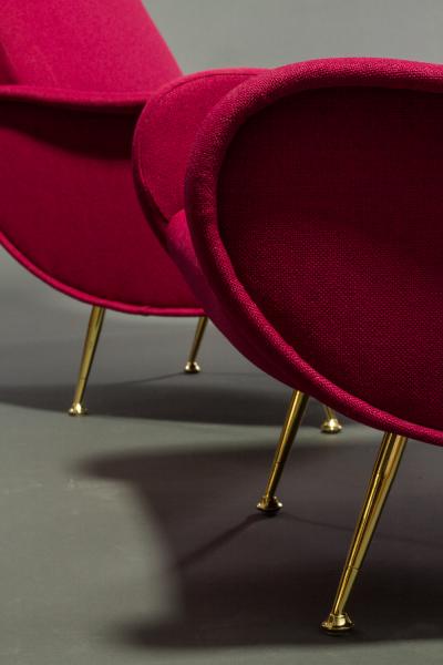 Pair of Italian Modern Lounge Chairs