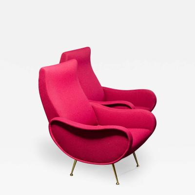 Pair of Italian Modern Lounge Chairs