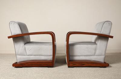 Pair of Italian Moderne Lounge Chairs
