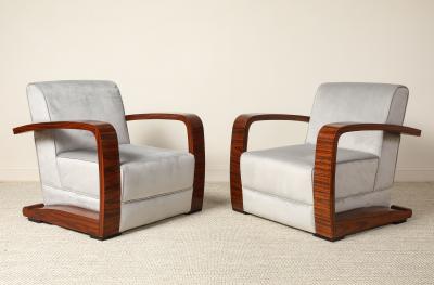 Pair of Italian Moderne Lounge Chairs