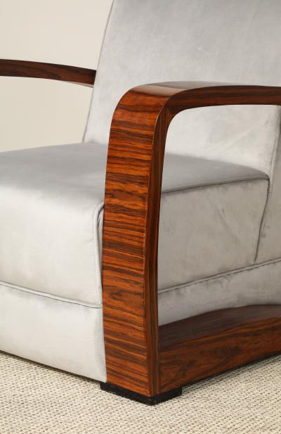 Pair of Italian Moderne Lounge Chairs
