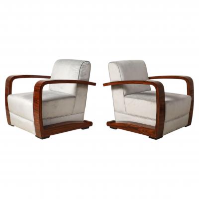 Pair of Italian Moderne Lounge Chairs
