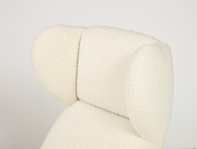 Pair of Italian Modernist High Back Swivel Chairs Italy circa 1960