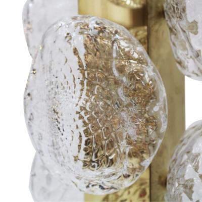 Pair of Italian Murano Glass and Brass Table Lamps Italy