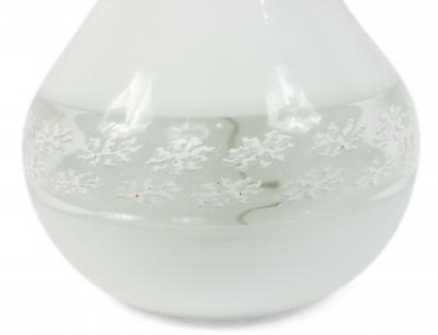 Pair of Italian Murano White Glass Table Lamps