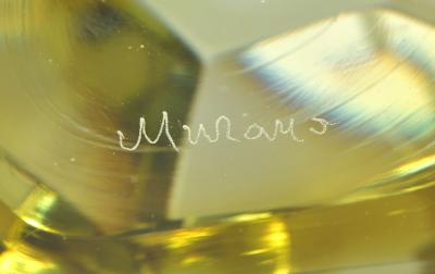 Pair of Italian Murano citrine rock table lamps