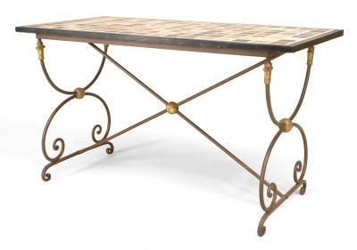 Pair of Italian Neo Classic Marble End Tables