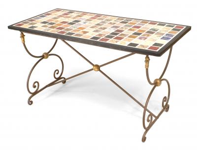 Pair of Italian Neo Classic Marble End Tables