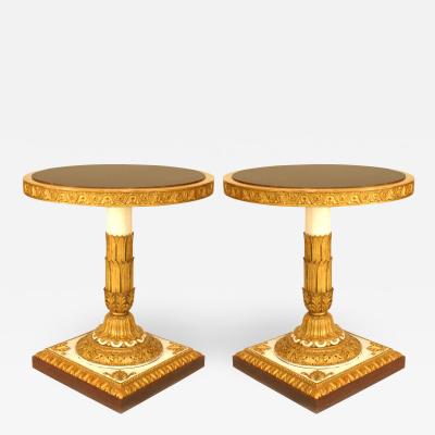 Pair of Italian Neo Classic Painted End Tables