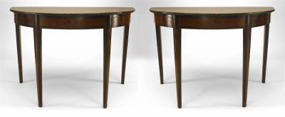 Pair of Italian Neo Classic Rosewood Console Tables