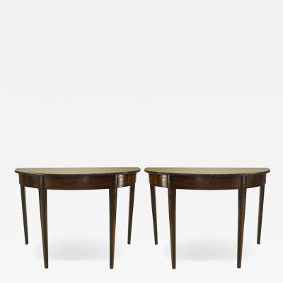 Pair of Italian Neo Classic Rosewood Console Tables