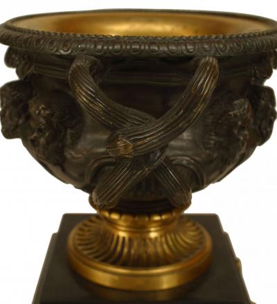 Pair of Italian Neoclassic Bronze and Gilt Urns