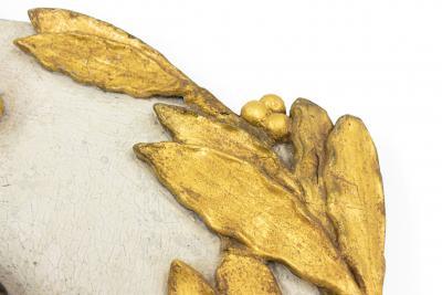 Pair of Italian Neoclassic Carved Gilt Wall Plaques