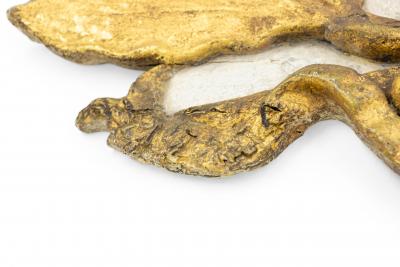 Pair of Italian Neoclassic Carved Gilt Wall Plaques