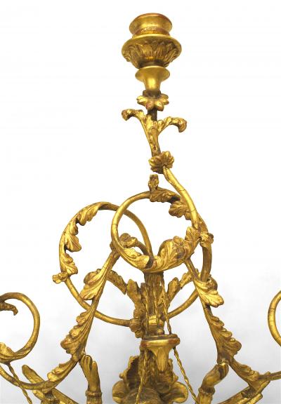 Pair of Italian Neoclassic Empire Gilt Wood Wall Sconces