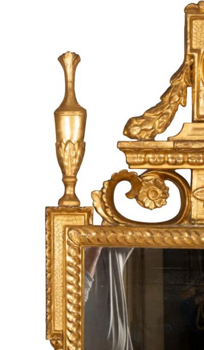 Pair of Italian Neoclassic Giltwood Mirrors
