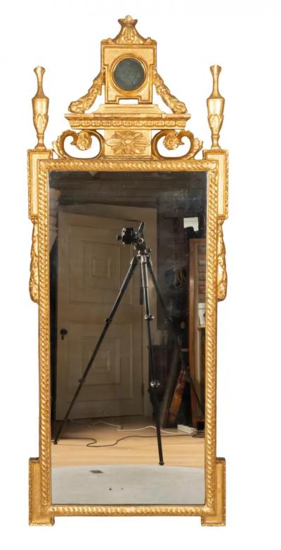 Pair of Italian Neoclassic Giltwood Mirrors