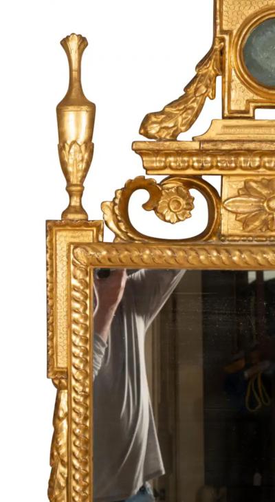 Pair of Italian Neoclassic Giltwood Mirrors