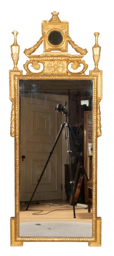 Pair of Italian Neoclassic Giltwood Mirrors