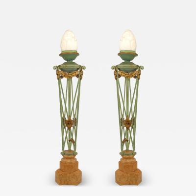 Pair of Italian Neoclassic Style Brazier Lamps