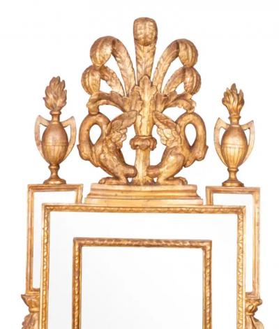 Pair of Italian Neoclassical Giltwood Mirrors