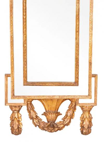 Pair of Italian Neoclassical Giltwood Mirrors