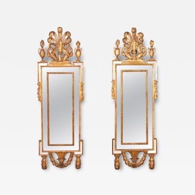 Pair of Italian Neoclassical Giltwood Mirrors